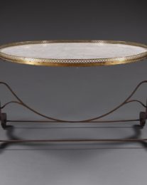 Mahogany And Statuary Marble Circular Rotating Table Du Vigneron In The Directoire Taste