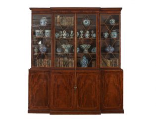 Early 19th Century Georgian Breakfront Bookcase, Stamped Gillows of Lancaster